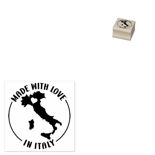 Made with Love in Italy, Small Business, Rubberstempel (Gestempeld)