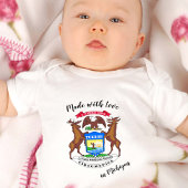 Made with Love in Michigan / flag, State USA Romper