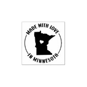 Made with Love in Minnesota, Small Business, Rubberstempel (Afrduk)