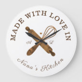 Made with Love in Nana's Kitchen Whisk Bakery Grote Klok (Voorkant)
