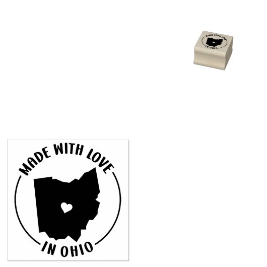 Made with Love in Ohio, Small Business, Rubberstempel (Gestempeld)