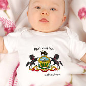 Made with Love in Pennsylvania / flag, State USA Romper