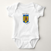 Made with Love in Romania / Roemeense vlag Romper (Voorkant)