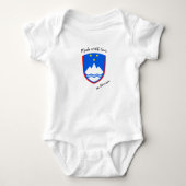 Made with Love in Slovenia/Slovenian flag Romper (Voorkant)