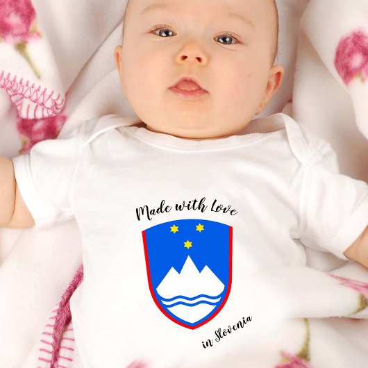 Made with Love in Slovenia/Slovenian flag Romper