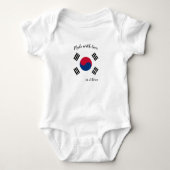 Made with Love in South Korea / Koreaanse vlag Romper (Voorkant)