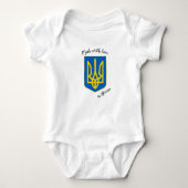 Made with Love in Ukraine / Oekraïense vlag Romper (Voorkant)