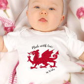 Made with Love in Wales / Welsh flag Romper