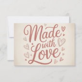 Made with Love Insert Thank You Card Bedankkaart (Voorkant)
