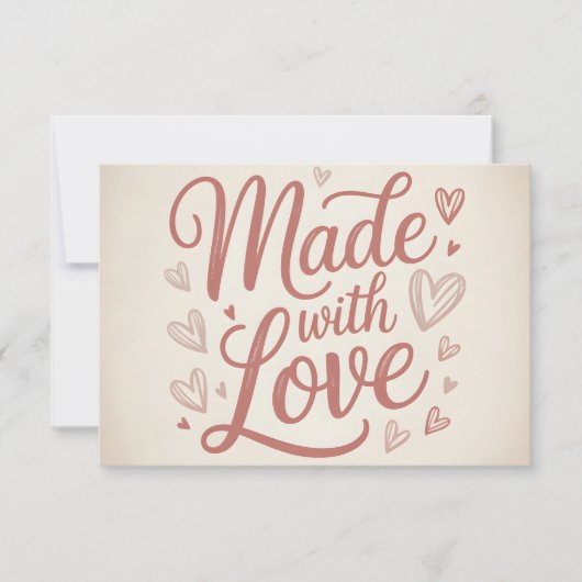 Made with Love Insert Thank You Card Bedankkaart (Voorkant)