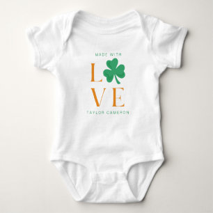 Made with Love Irish Shamrock Green en Oranje Romper