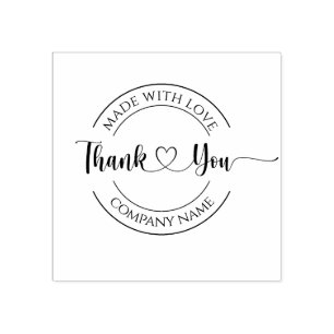 Made with Love Kleine bedrijven Hartelijk dank Rubberstempel