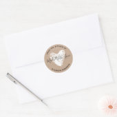 Made with Love Kraft Personalized Classic Round S Ronde Sticker (Envelop)