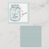 Made with Love Mason Jar Visitekaartje (Voorkant / Achterkant)