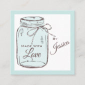 Made with Love Mason Jar Visitekaartje (Voorkant)