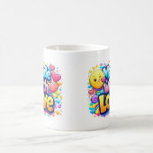 Made with Love – Minimalist Heart Typography Koffiemok (Center)