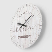 Made with Love Modern Chic White Grey Wood Kitchen Grote Klok (Hoek)