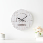 Made with Love Modern Chic White Grey Wood Kitchen Grote Klok (Huis)