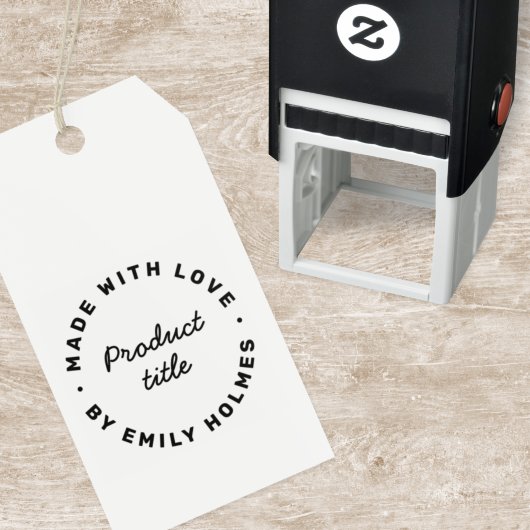 Made with Love | Modern Retro Bold Stylish Zelfinktende Stempel