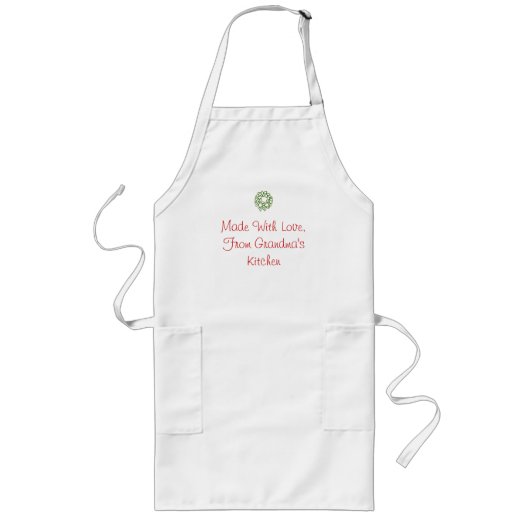 Made with Love of Grandma's Kitchen Apron Lang Schort (Voorkant)