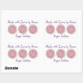Made with Love Personalized Baking Sugar Cookie Rechthoekige Sticker (Vel)