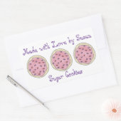 Made with Love Personalized Baking Sugar Cookie Rechthoekige Sticker (Envelop)