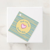Made with Love Personalized Knit Crochet Heart Bedankjes Labels (In situ)