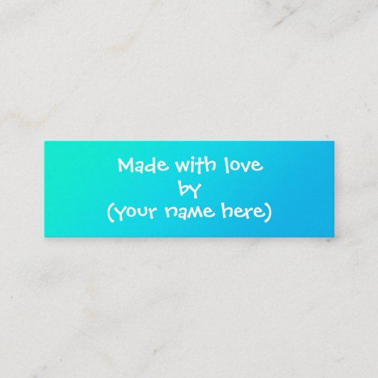 Made with Love Personalized Mini Visitekaartje (Voorkant)