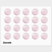 Made with Love Pink Glitter Minimalist Bakery Ronde Sticker (Vel)