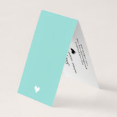 Made with Love Robin Egg Blue Hang Label Visitekaartje (Achterkant)