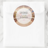 Made with Love Rustic Wooden Bridge in Country Ronde Sticker (Tas)