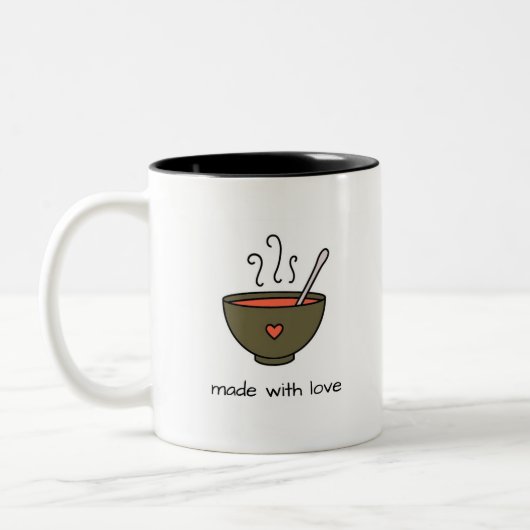 Made with Love Soup Mug Tweekleurige Koffiemok (Links)