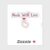 Made With Love Square Sticker (Vel)