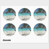 Made with Love Sunny Tropical Beach Ocean Paradise Ronde Sticker (Vel)