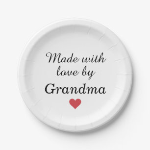 Made with Love van Grandma Papieren Bordje