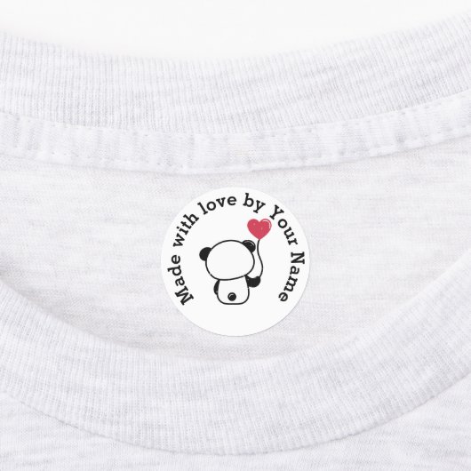 Made with Love van You Cute Panda Iron-On Labels (Aangebracht)