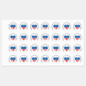 Made with Love van You Patriotic Heart Iron-On Labels (Vel)