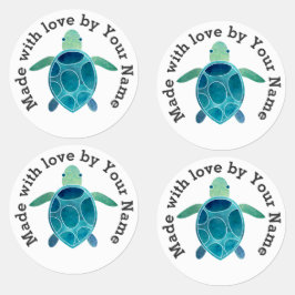 Made with Love van You Zee Turtle Iron-On Labels