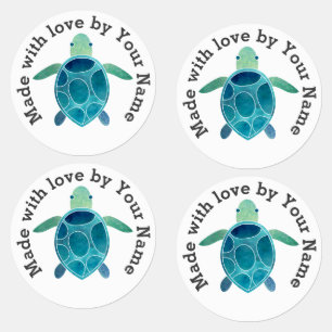 Made with Love van You Zee Turtle Iron-On Labels
