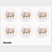 Made With Love Watercolor Baked Goods Ronde Sticker (Vel)