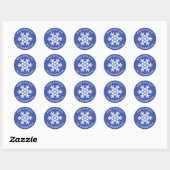 Made with Love White kerstsnowflake Sticker (Vel)
