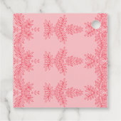 Made with Love with peach floral motif Bedankjes Labels (Achterkant)