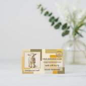 Made with Love Wool Knitting Crafts Visitekaartje (Staand voorkant)