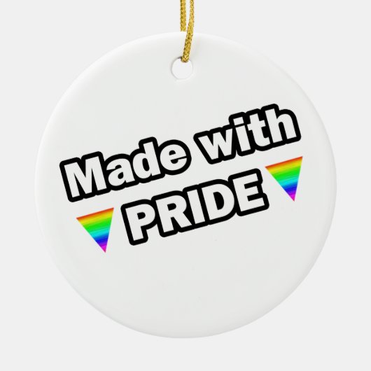 Made with Pride Keramisch Ornament (Voorkant)
