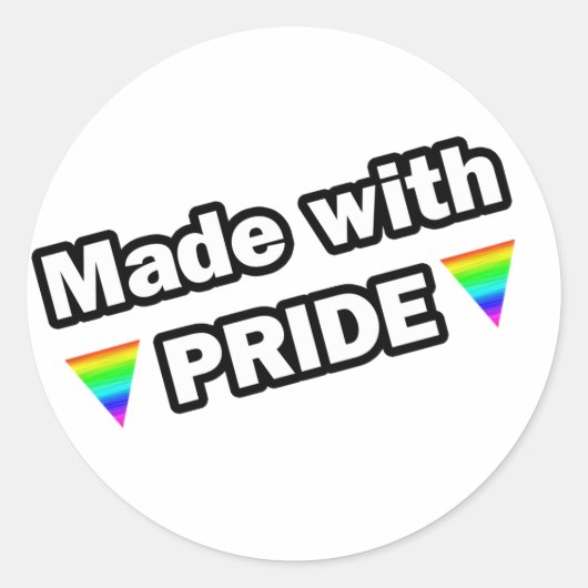Made with Pride Ronde Sticker (Voorkant)