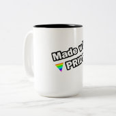 Made with Pride Tweekleurige Koffiemok (Voorkant links)