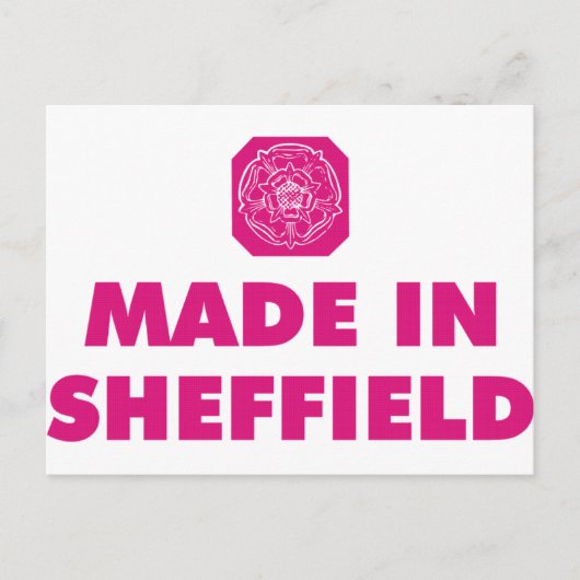 madeinsheffield briefkaart (Voorkant)