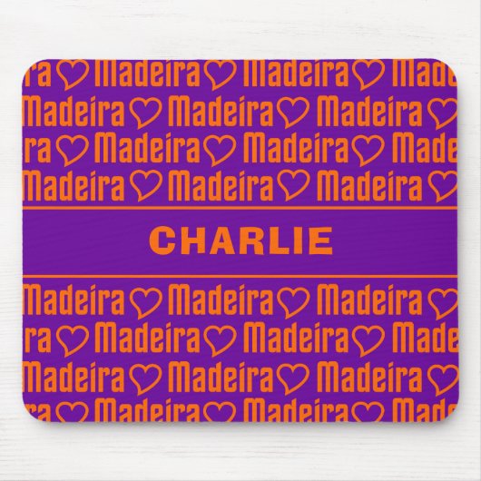 Madeira aangepaste naam muismat (Voorkant)