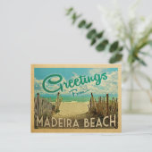 Madeira Beach Briefkaart Vintage Travel (Staand voorkant)