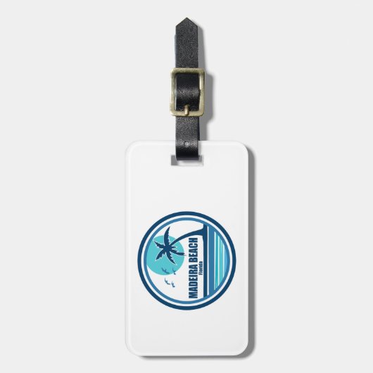 Madeira Beach Florida Palm Tree Vogels Bagagelabel (Voorkant verticaal)
